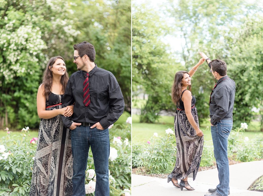 Summer Engagement Session at Friendship Gardens in Thunder Bay