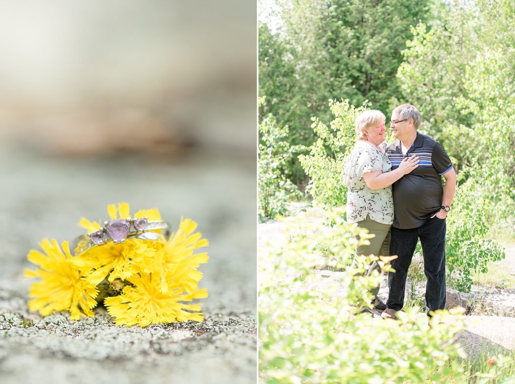 A sunny summer Thunder Bay engagement session at the Cascades