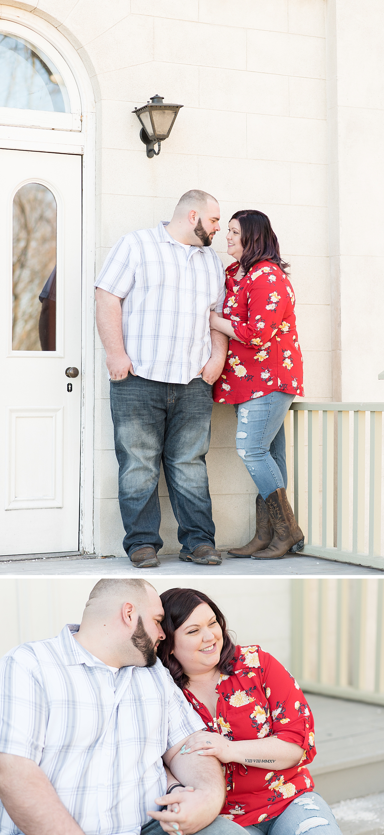 Couple poses at dundurn castle for their anniversary session